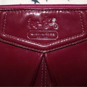 Coach Deep Red Leather Accessory wristlet